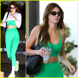 Kendall Jenner Steps Out in All-Green After Going Viral for Cucumber Cutting Video