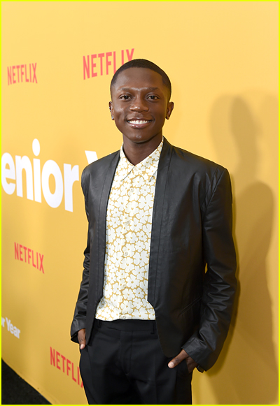 Zaire Adams on the Senior Year premiere carpet