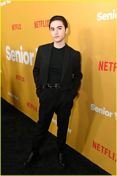 Joshua Colley on the Senior Year premiere carpet