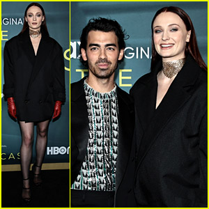 Sophie Turner Wears Red Hot Gloves To Premiere of 'The Staircase' With Husband Joe Jonas