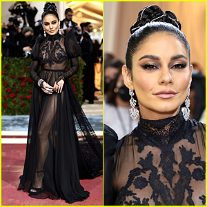 Met Gala 2022: Vanessa Hudgens is seen in her VERY SHEER black gown