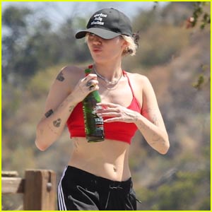 Miley Cyrus Works Up a Sweat on a Hike in the Hollywood Hills