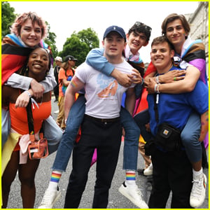 The Cast of 'Heartstopper' Walk In London Pride Parade - See All the Photos!
