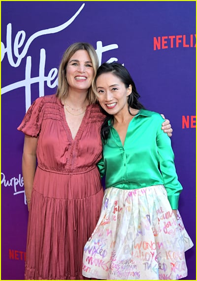 Elysia Koplovitz Dutton and Cat Kaylin at purple hearts screening