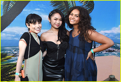 Ceci Balgot, Nayah Damasen and Miia Harris at the Ghost Island premiere