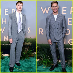 Harris Dickinson & Taylor John Smith Match in Gray Suits at 'Where the Crawdads Sing' Premiere