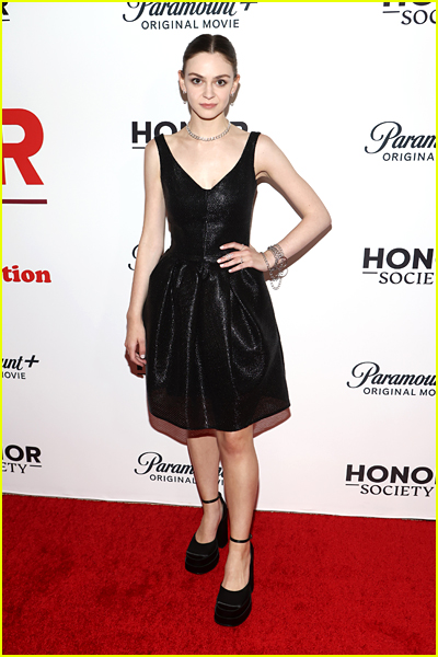Zoe Christie at the Honor Society premiere