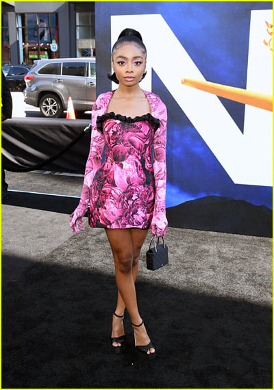 Skai Jackson at the Nope Hollywood premiere