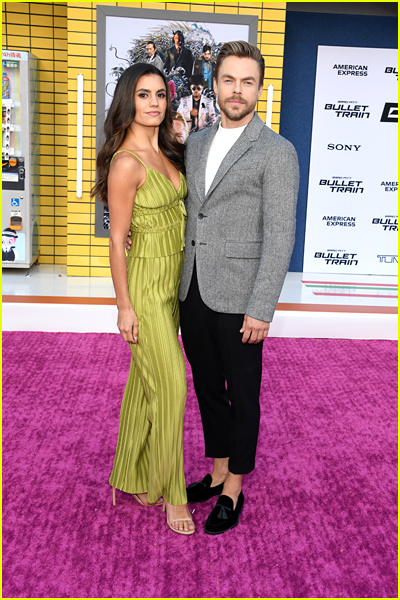 Derek Hough and Hayley Erbert at the Bullet Train premeire