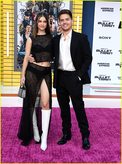 Dylan Sprouse and Barbara Palvin at the Bullet Train premeire