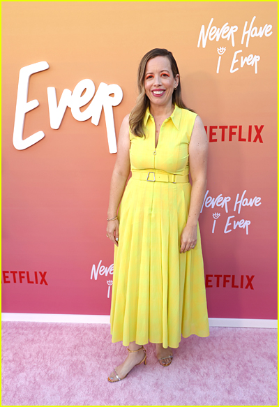 Lang Fisher at the Never Have I Ever Premiere