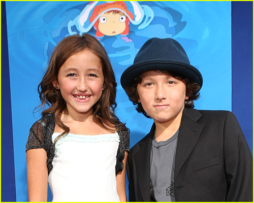 Frankie Jonas and Noah Cyrus at Ponyo premiere