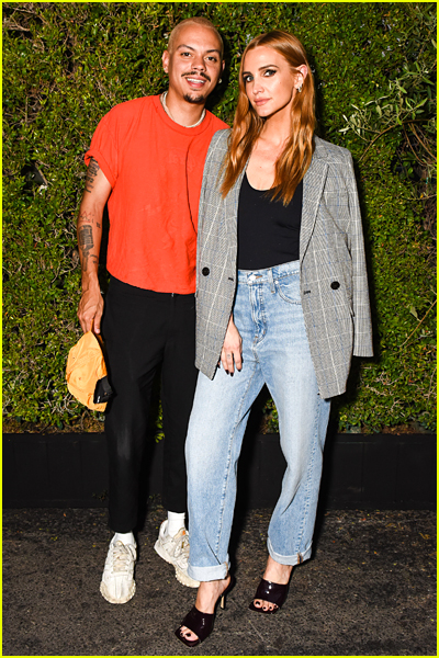 Evan Ross and Ashlee Simpson Ross at the Madewell launch event