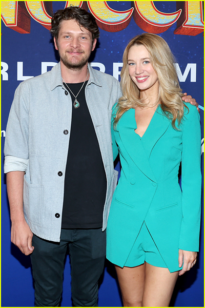 Brett Dier and Yael Grobglas at the Pinocchio premiere