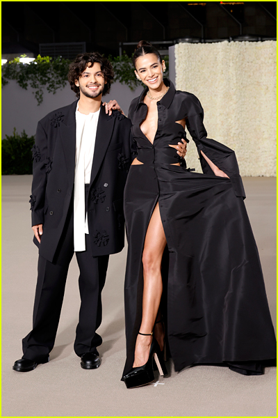 Xolo Mariduena and Bruna Marquezine at the Academy Museum gala