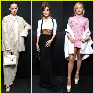 Dove Cameron, Ashley Park & Florence Pugh Sit Front Row at Valentino's  Paris Fashion Week Show: Photo 1358629