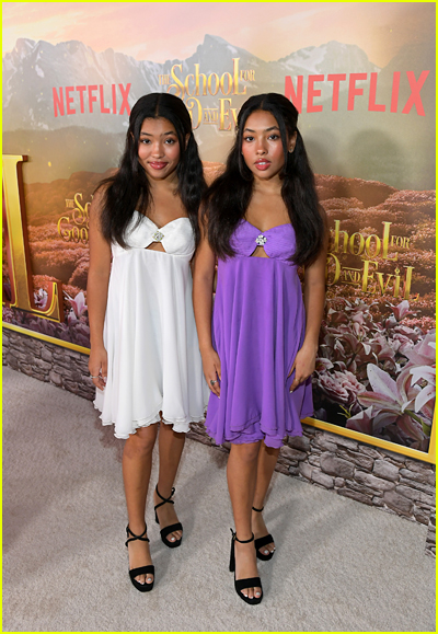 Mirabelle & Anais Lee at the School for Good and Evil Premiere