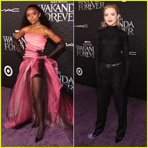New Marvel Stars Dominique Thorne & Kathryn Newton Attend 'Black Panther: Wakanda Forever' Premiere