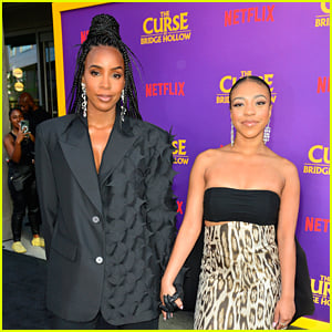 Priah Ferguson & Kelly Rowland Hold Hands at 'The Curse of Bridge Hollow' Premiere