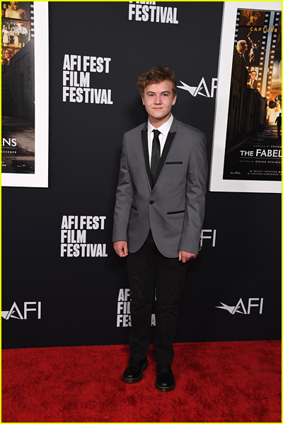 Cooper Dodson on the red carpet at the Fabelmans premiere at AFI Fest