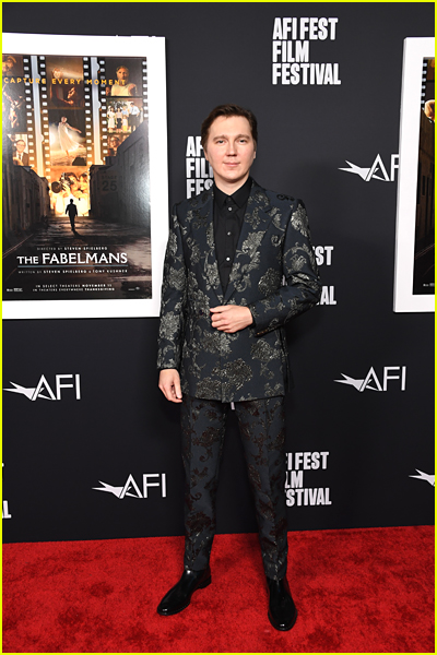 Paul Dano on the red carpet at the Fabelmans premiere at AFI Fest