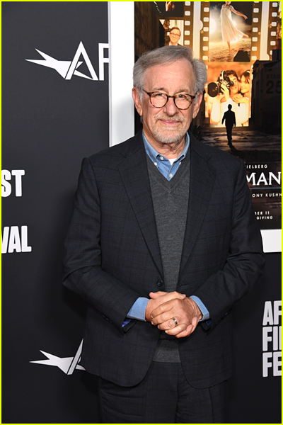 Steven Spielberg on the red carpet at the Fabelmans premiere at AFI Fest