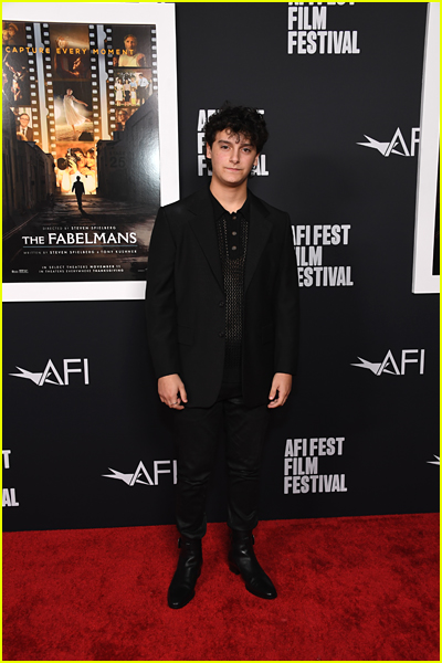 Nicolas Cantu on the red carpet at the Fabelmans premiere at AFI Fest