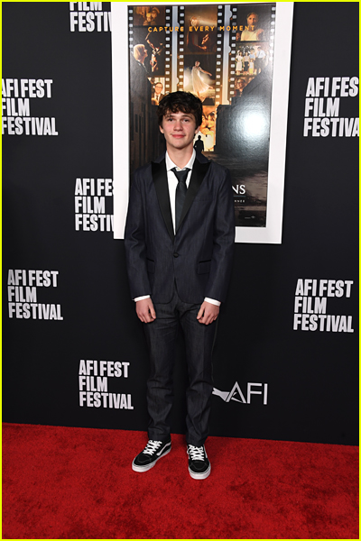 Gabriel Bateman on the red carpet at the Fabelmans premiere at AFI Fest