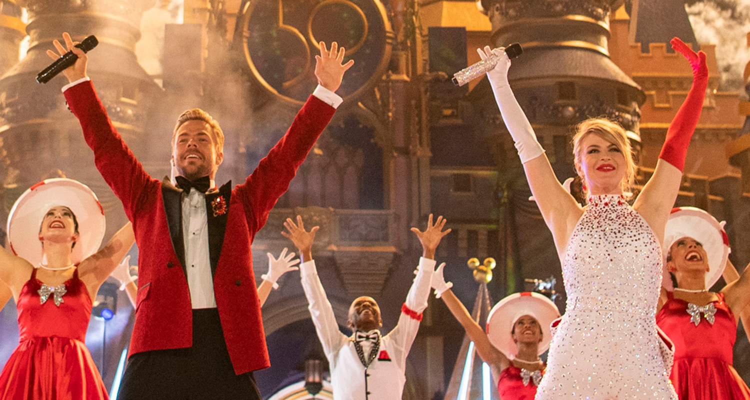 Derek & Julianne Hough Return to Host Disney Parks Christmas Day Parade