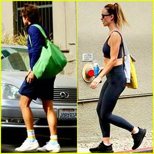 Harry Styles Works Up a Sweat Before His Friday Concert with Girlfriend Olivia Wilde