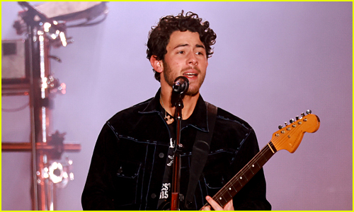 Nick Jonas performing on stage