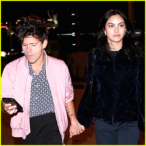 Camila Mendes & Rudy Mancuso Hold Hands While Leaving Pre-Grammys Party