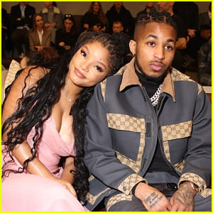 Halle Bailey & DDG Cuddle Up at Gucci Fashion Show In Milan (Photos)