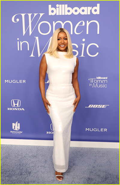 Victoria Monet on the carpet at the Billboard Women in Music Awards