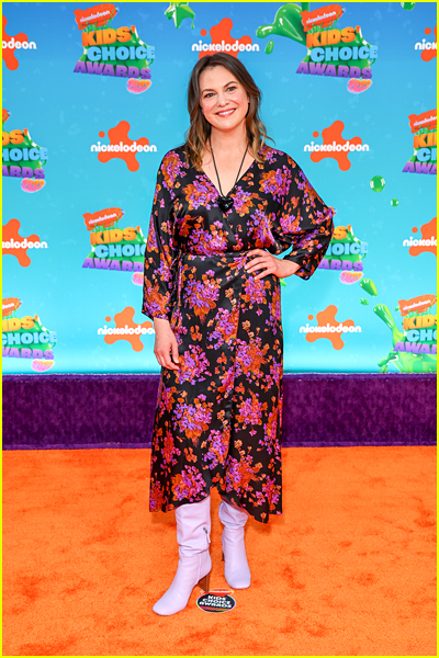 Larisa Oleynik on the Kids' Choice Awards Orange Carpet