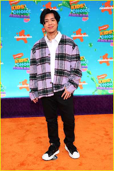 Michael Le on the Kids' Choice Awards Orange Carpet