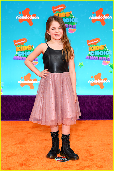 Pyper Braun on the Kids' Choice Awards Orange Carpet