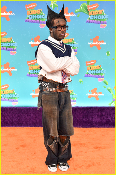 Lil Uzi Vert on the Kids' Choice Awards Orange Carpet