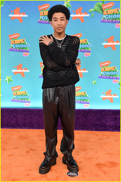 Adrian Lyles on the Kids' Choice Awards Orange Carpet