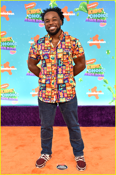 Xavier Woods on the Kids' Choice Awards Orange Carpet