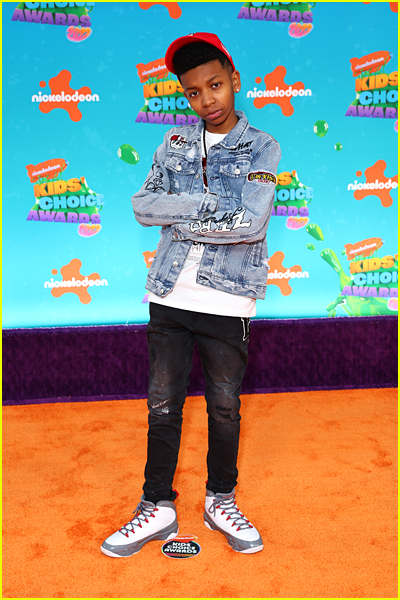 Jaeden White on the Kids' Choice Awards Orange Carpet