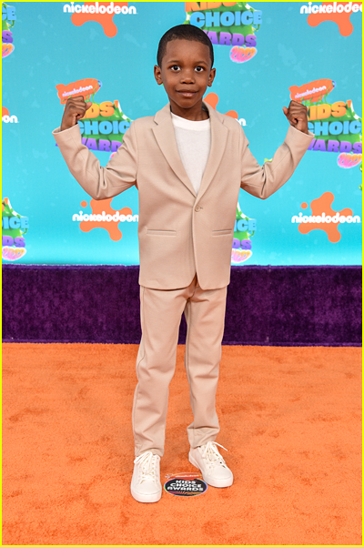 Tariq, the Corn Kid on the Kids' Choice Awards Orange Carpet
