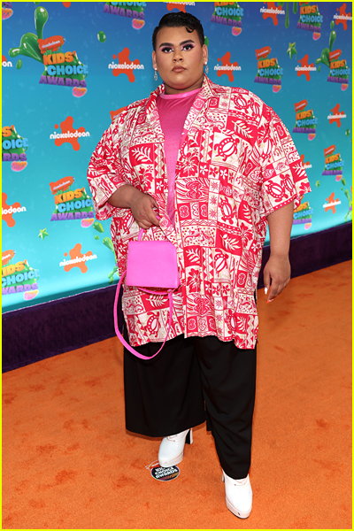 Luke Islam on the Kids' Choice Awards Orange Carpet