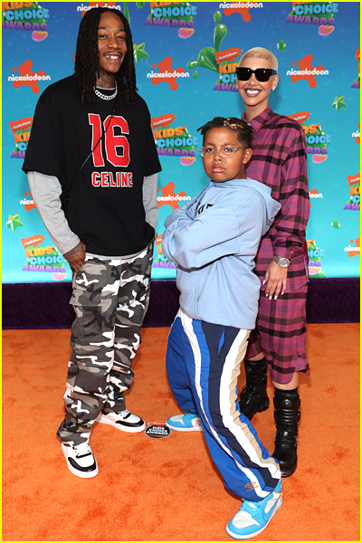 Wiz Khalifa and Amber Rose on the Kids' Choice Awards Orange Carpet