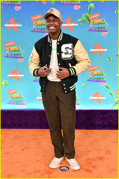 Isaiah Crews on the Kids' Choice Awards Orange Carpet