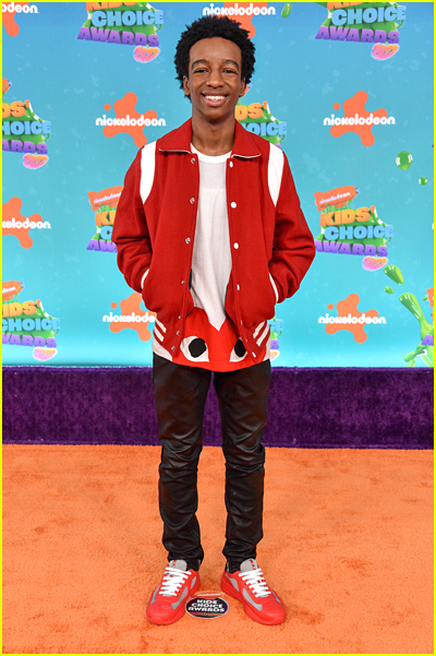 Jahzir Bruno on the Kids' Choice Awards Orange Carpet