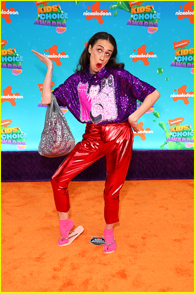 Miranda Sings on the Kids' Choice Awards Orange Carpet