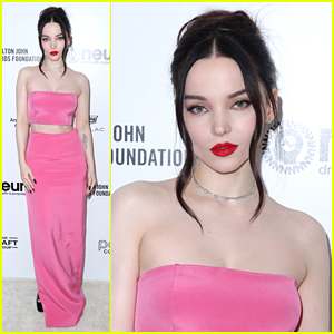 Dove Cameron is Pretty in Pink at Elton John AIDS Foundation’s 2023