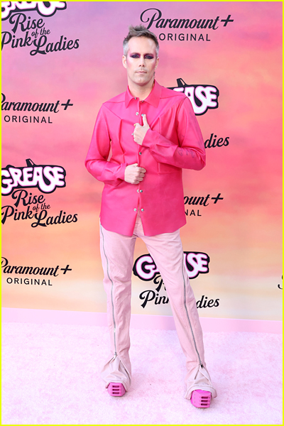 Justin Tranter at the Grease: Rise of the Pink Ladies premiere
