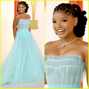 Halle Bailey Teases 'The Little Mermaid' Trailer on Oscars 2023 Carpet